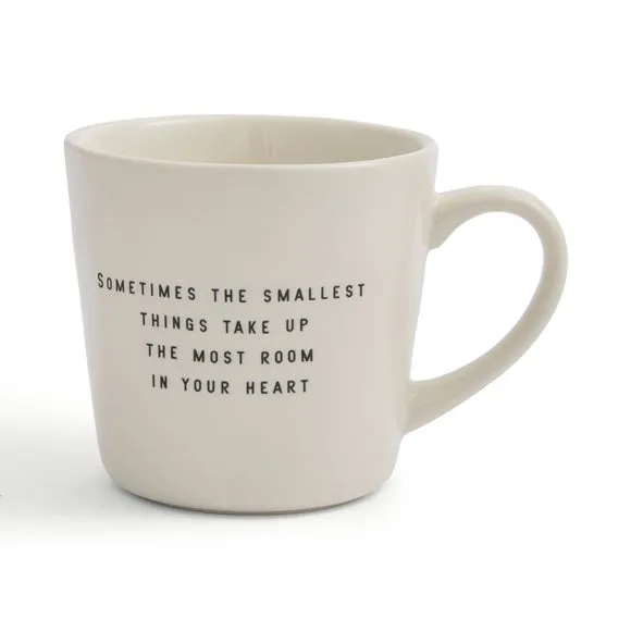 Character Mug with Embossed Design - Natural, Clay