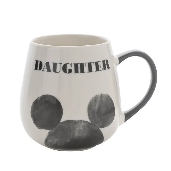 Daughter Mug with Character Design - White, Ceramic