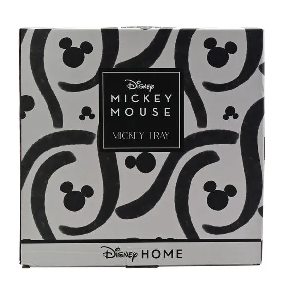 Decorative Tray with Handles - Black, Ceramic