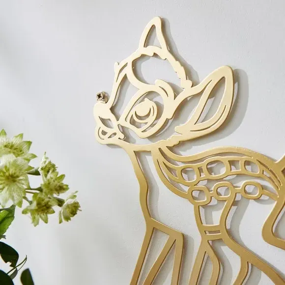 Disney Bambi Metal Wall Art - Gold, Metal