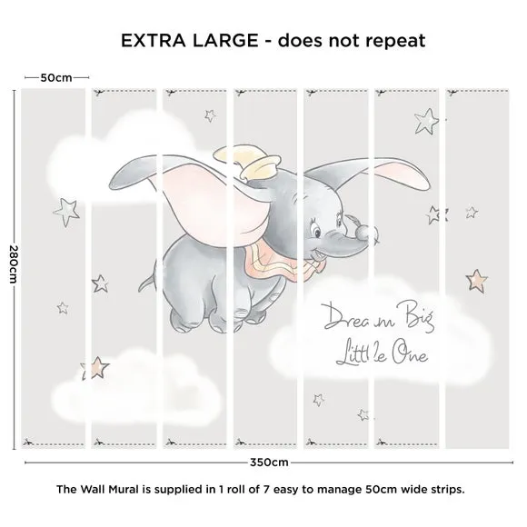 Dumbo Wall Mural - Grey
