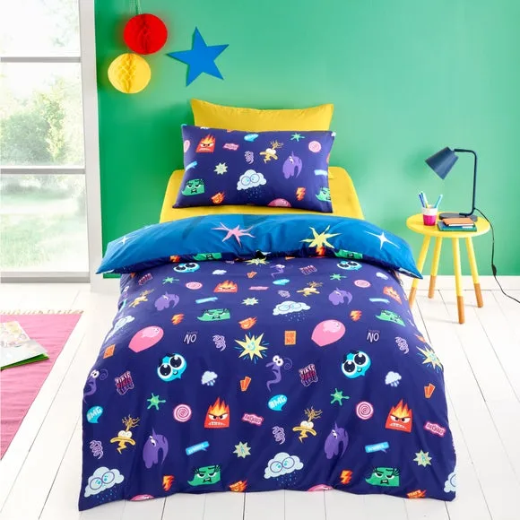 Duvet Cover and Pillowcase Set - Blue, Cotton