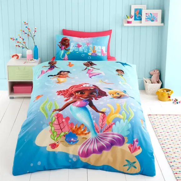Duvet Cover and Pillowcase Set - Blue, Cotton image