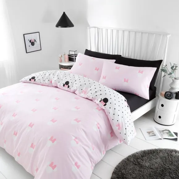 Duvet Cover Set Reversible - Pink, Polycotton