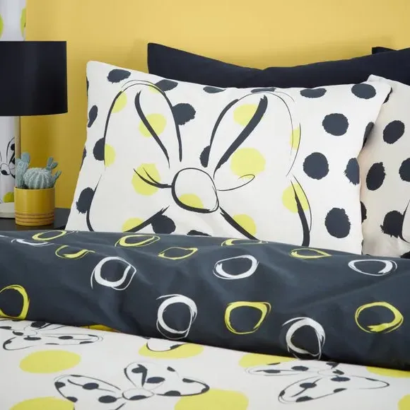 Duvet Cover Set Reversible - Yellow, Cotton