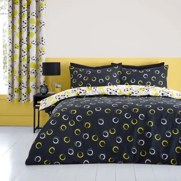 Duvet Cover Set Reversible - Yellow, Cotton
