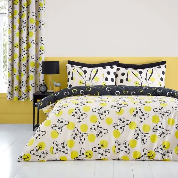 Duvet Cover Set Reversible - Yellow, Cotton