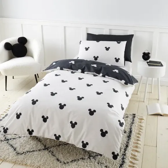 Duvet Cover Set with Pillowcase - Black, Cotton image