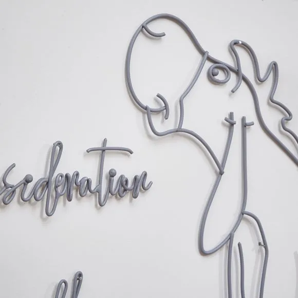 Eeyore Wire Wall Art - Grey, Metal