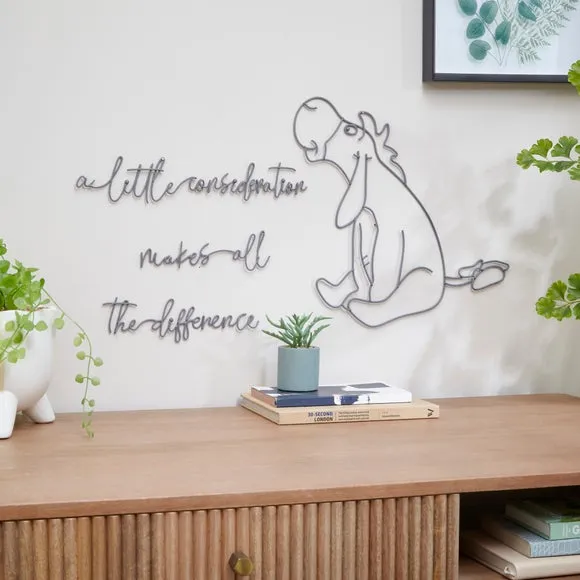Eeyore Wire Wall Art - Grey, Metal