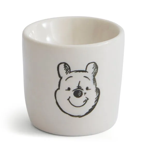 Egg Cup with Character Design - Grey, Stoneware