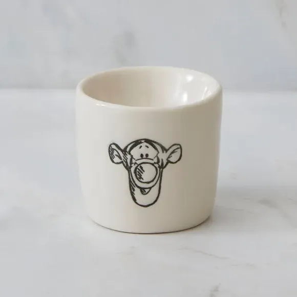 Egg Cup with Character Design - Grey, Stoneware image