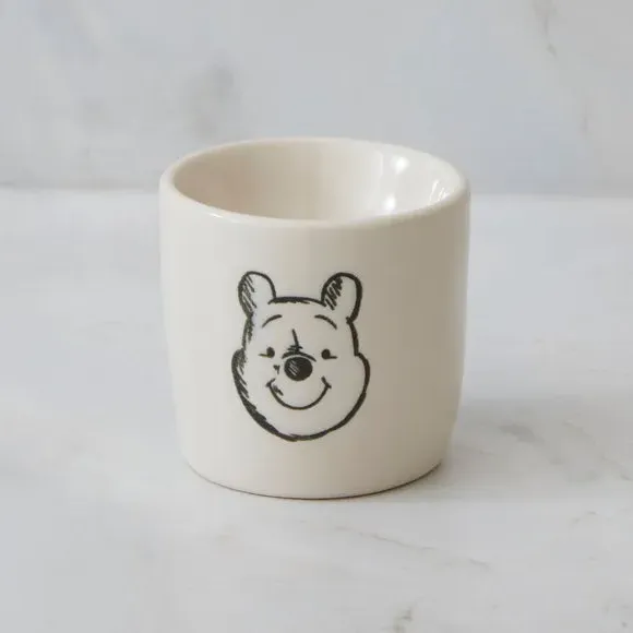 Egg Cup with Character Design - Grey, Stoneware