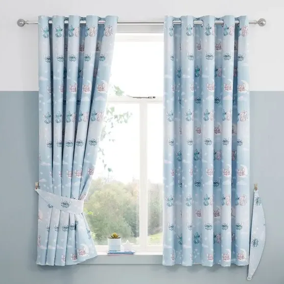 Eyelet Curtains with Blackout Lining - Grey