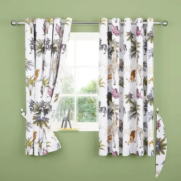 Eyelet Curtains with Blackout Lining - Natural image