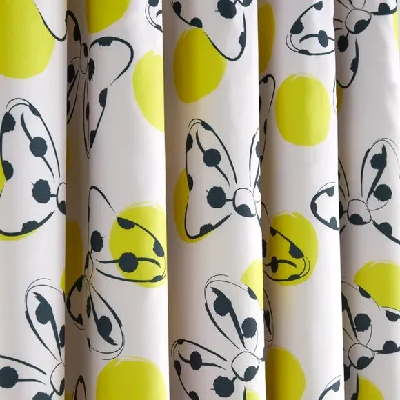 Eyelet Curtains with Blackout Lining - Yellow