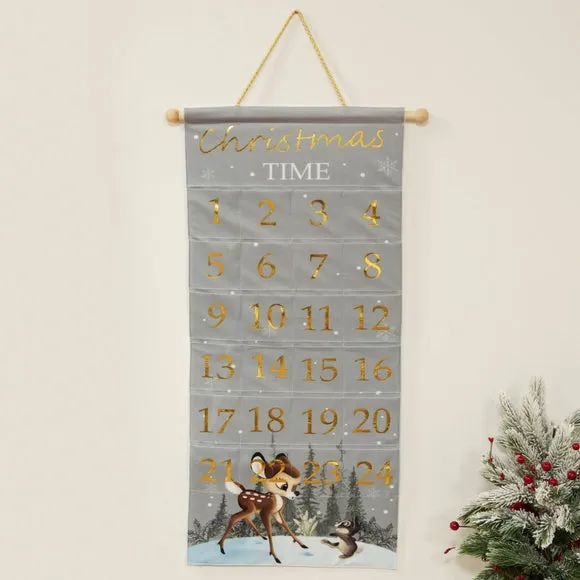 Fabric Advent Calendar - Grey, Velour