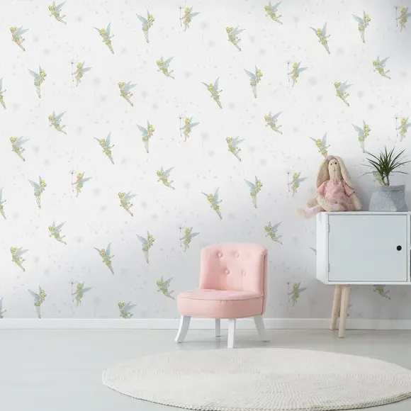 Fairy Design Wallpaper - Green, White Background image