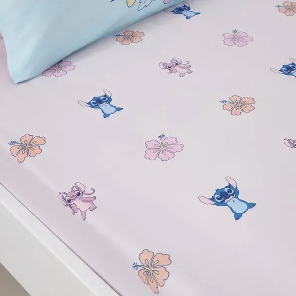 Fitted Bed Sheet with Ombre Design - Pink, Cotton image