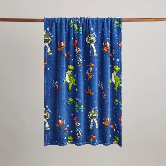 Fleece Blanket with Character Print - Blue