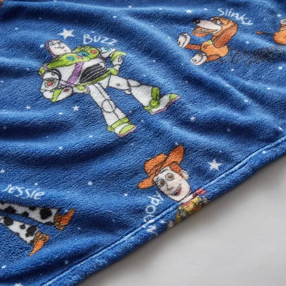 Fleece Blanket with Character Print - Blue