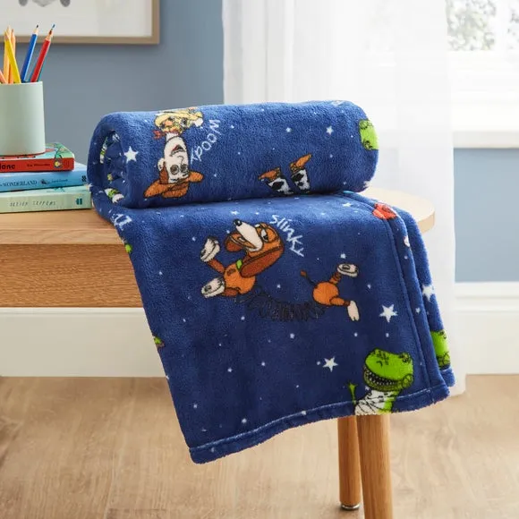 Fleece Blanket with Character Print - Blue image