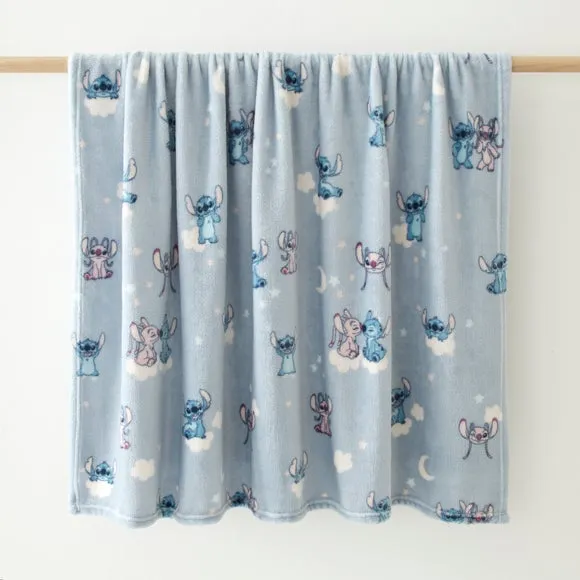 Fleece Blanket with Character Print - Blue