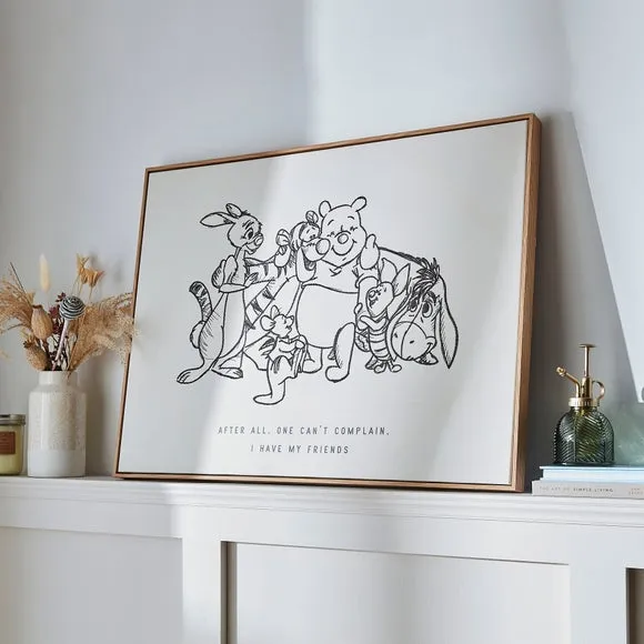 Framed Canvas Wall Art - Brown, Plastic Frame image