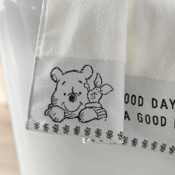 Hand Towel with Character Design - White, Cotton