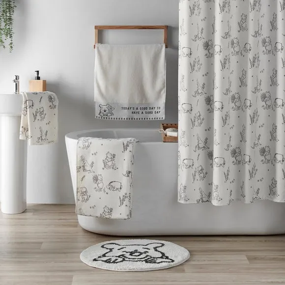Hand Towel with Character Design - White, Cotton