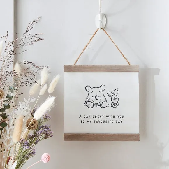 Hanging Plaque with Quote - Brown, Wood image
