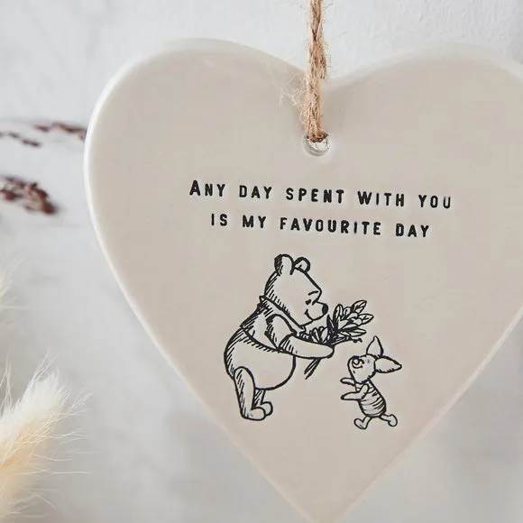Heart Hanging Plaque with Quote - Cream, Ceramic