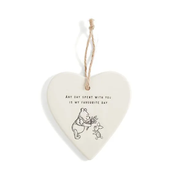 Heart Hanging Plaque with Quote - Cream, Ceramic