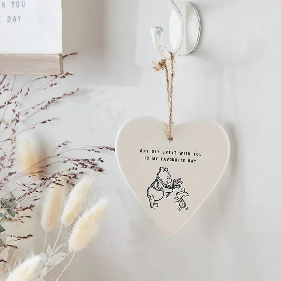 Heart Hanging Plaque with Quote - Cream, Ceramic image