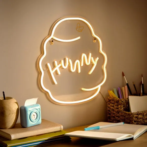Hunny Neon Sign Wall Light - Clear, Acrylic