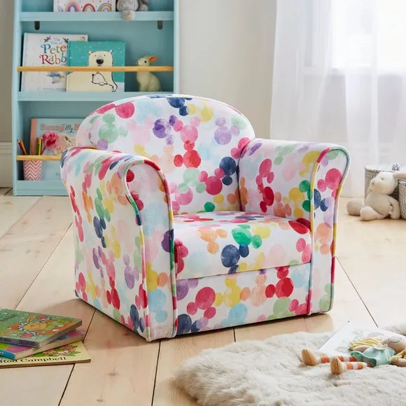 Kids Armchair with Print - Multicolor, Velvet image