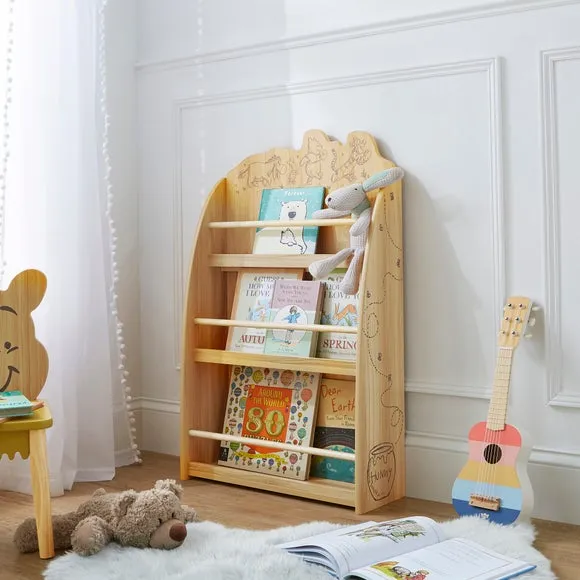 Kids Bookcase with Character Design - Natural, MDF image