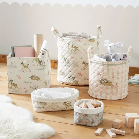 Large Round Storage Basket - Natural, Cotton