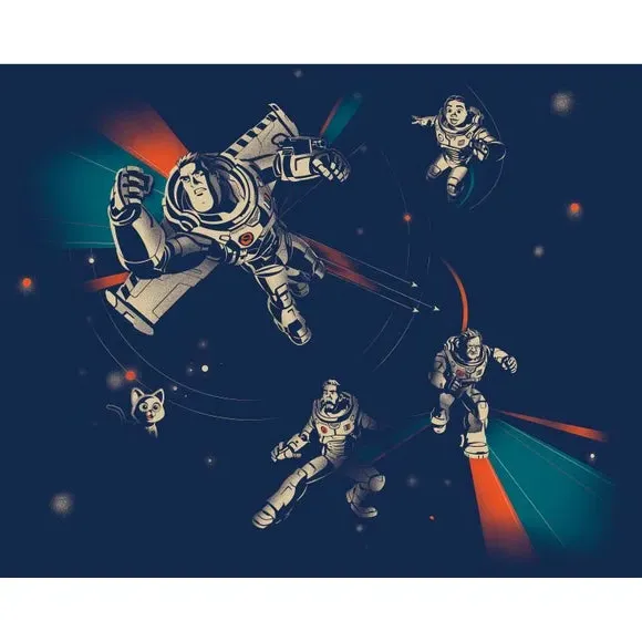 Lightyear Wall Mural - Multicolor, Nonwoven Paper