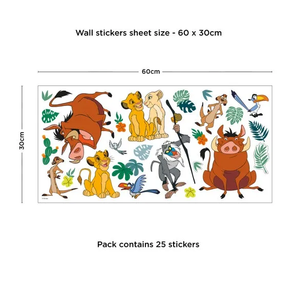 Lion King Wall Stickers - Yellow, Self-Adhesive