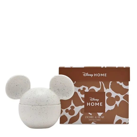 Mickey Mouse Candle with Lid - White, Ceramic