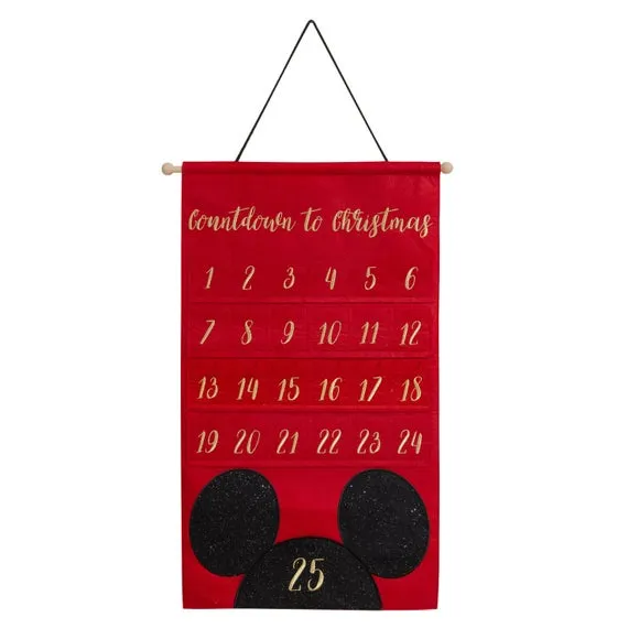 Mickey Mouse Fabric Advent Calendar - Red, Felt image