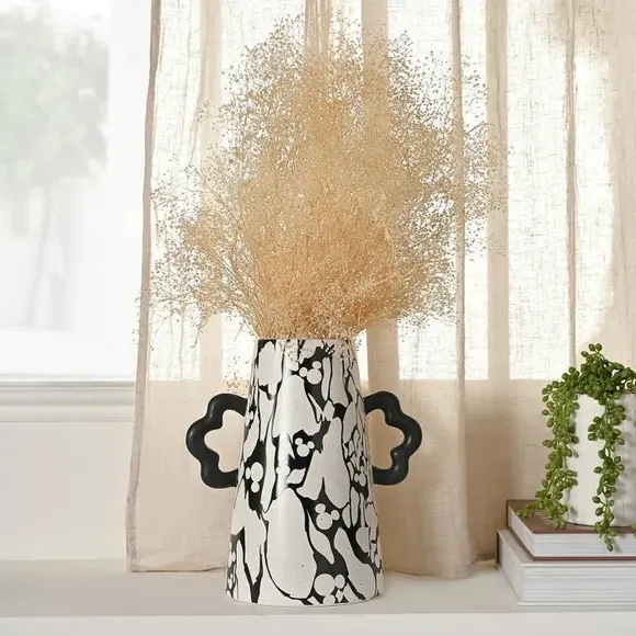 Mickey Mouse Handle Vase - White, Ceramic