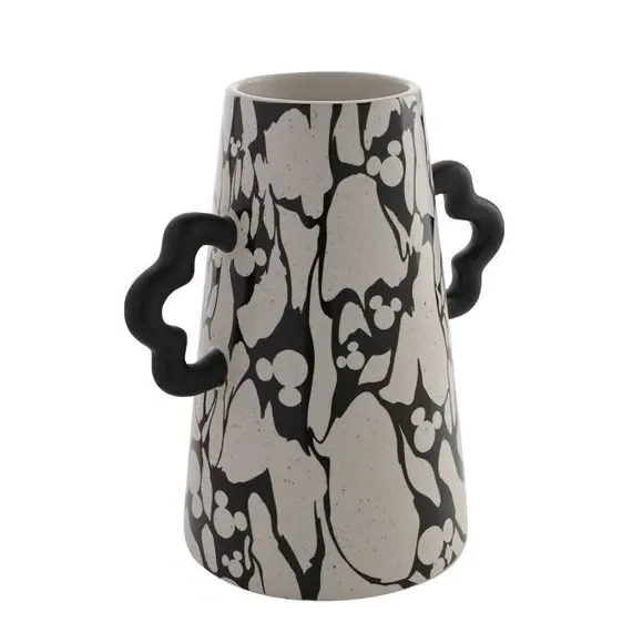 Mickey Mouse Handle Vase - White, Ceramic