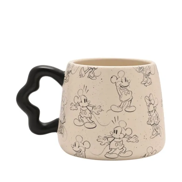 Mickey Mouse Mug with Ear Handle - White, Dolomite