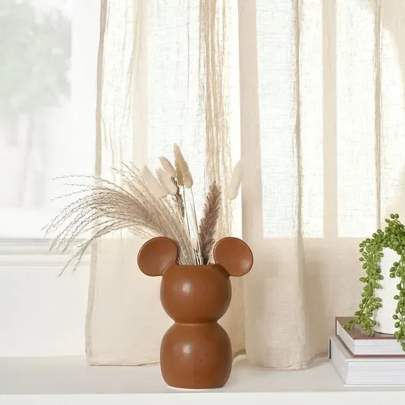 Mickey Mouse Shaped Vase - Brown, Ceramic
