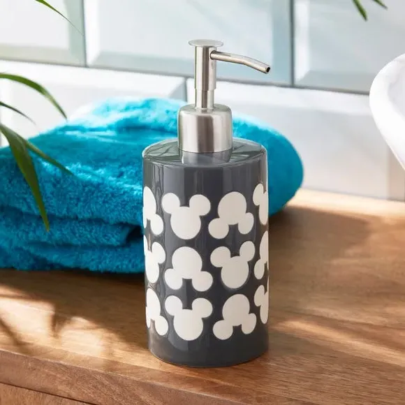 Mickey Mouse Soap Dispenser - Grey, Ceramic image