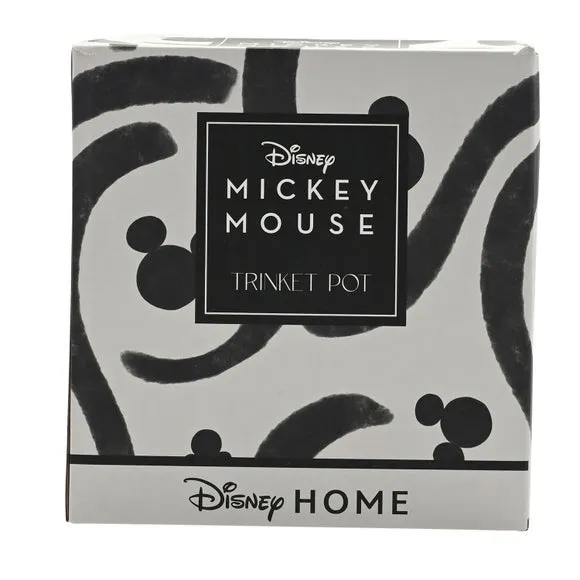 Mickey Mouse Trinket Pot with Lid - Black, Ceramic
