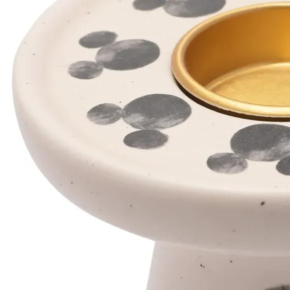 Mouse Head Tealight Holder - White, Ceramic
