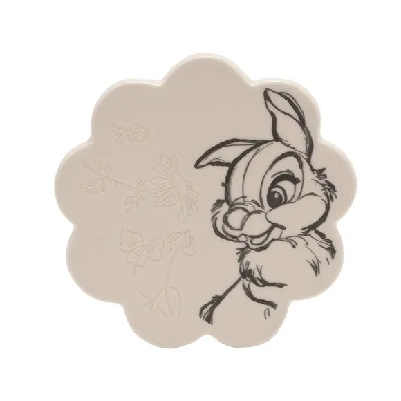 Mug & Coaster Set Thumper Design - White, Bone China